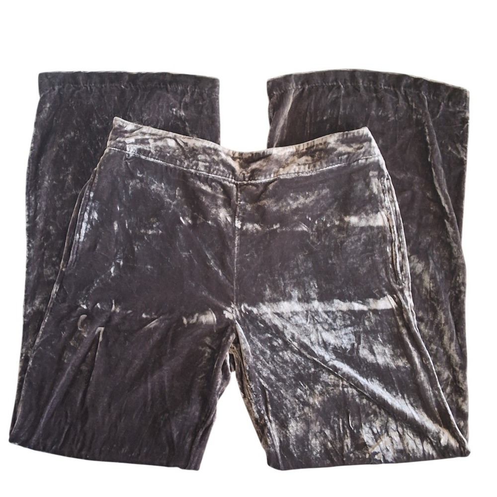 Sundance S Silk Blend Crushed Velvet Palazzo Wide Leg‎ Pants Bohemian Festival